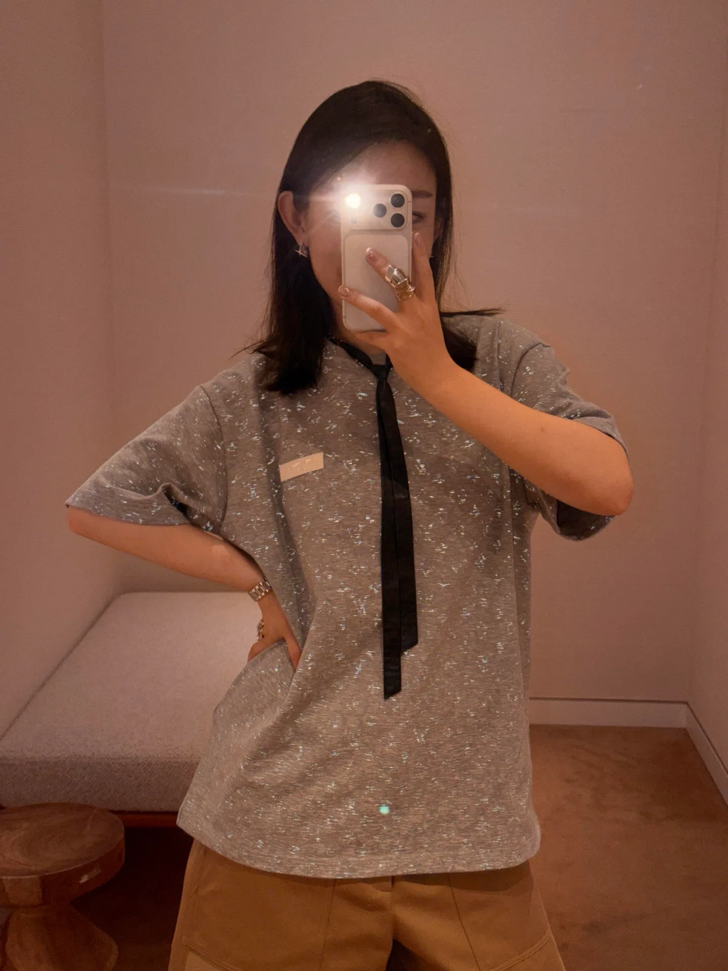 Louis Vuitton/Louis Vuitton Monogram Reflective Print Full Print Short Sleeve